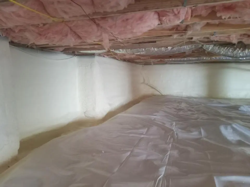 Crawl space encapsulation with closed-cell spray foam for Roof Maintenance in Manchester